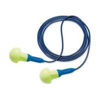 3M 318-3000 Multiple Use E-A-R Push-Ins Mushroom Shaped Foam Metal Detectable Corded Earplugs